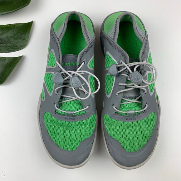Simms Current Water Shoes Green Grey Bungee Lace Women's 6.5 - Picture 2 of 12